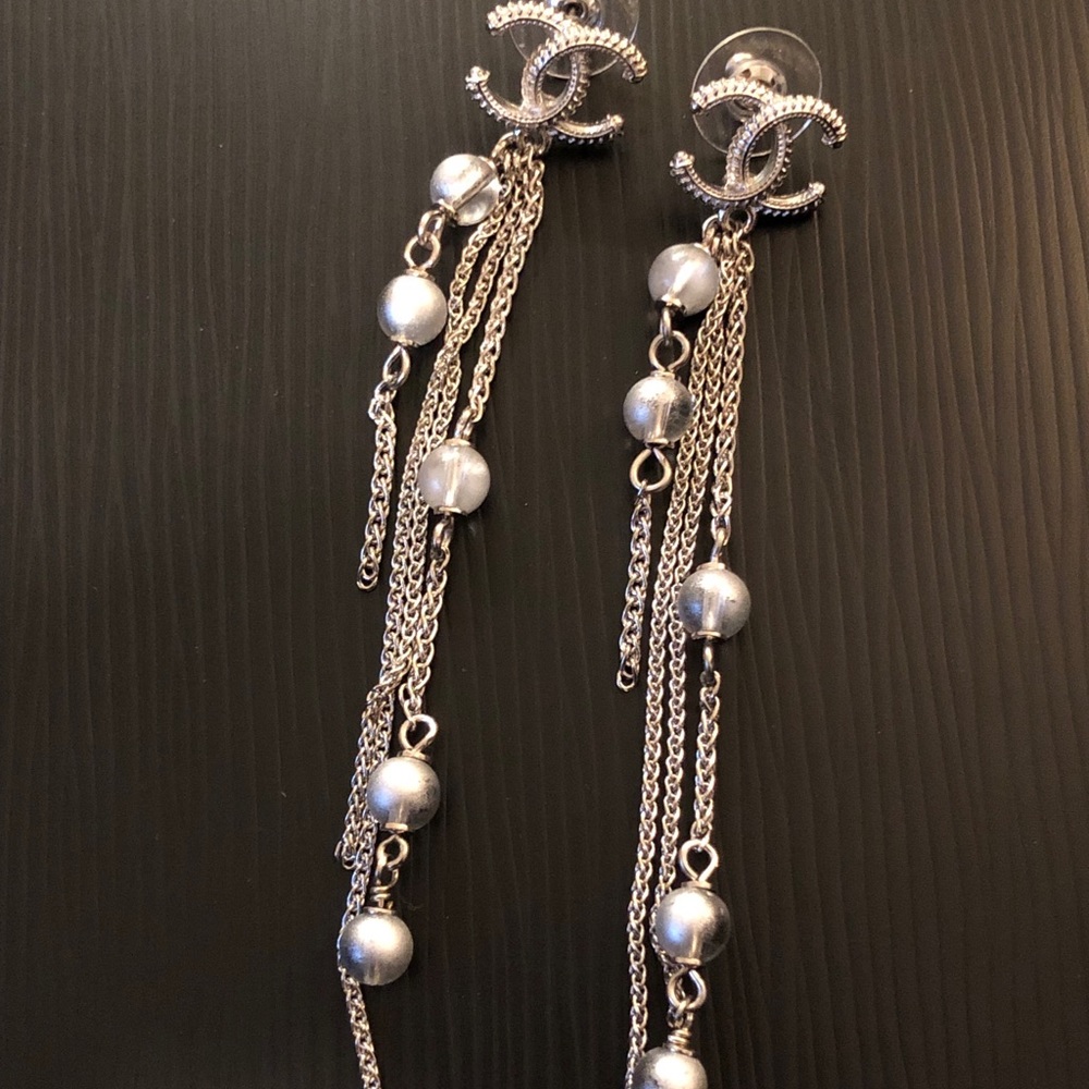 Chanel Pearl CC drop Earrings